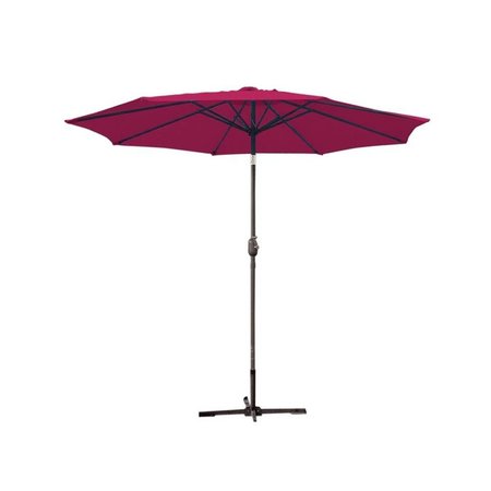 JECO 9 ft. Aluminum & Steel Umbrella Fabric, Burgundy UBF95